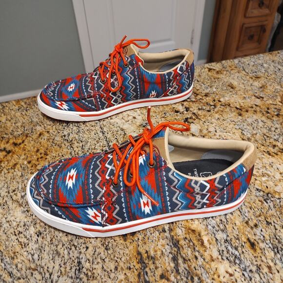 Twisted X Hooey Loper Aztec Red Multi-Color Shoes WHYC026 Women's Sz 8.5M - Picture 4 of 13